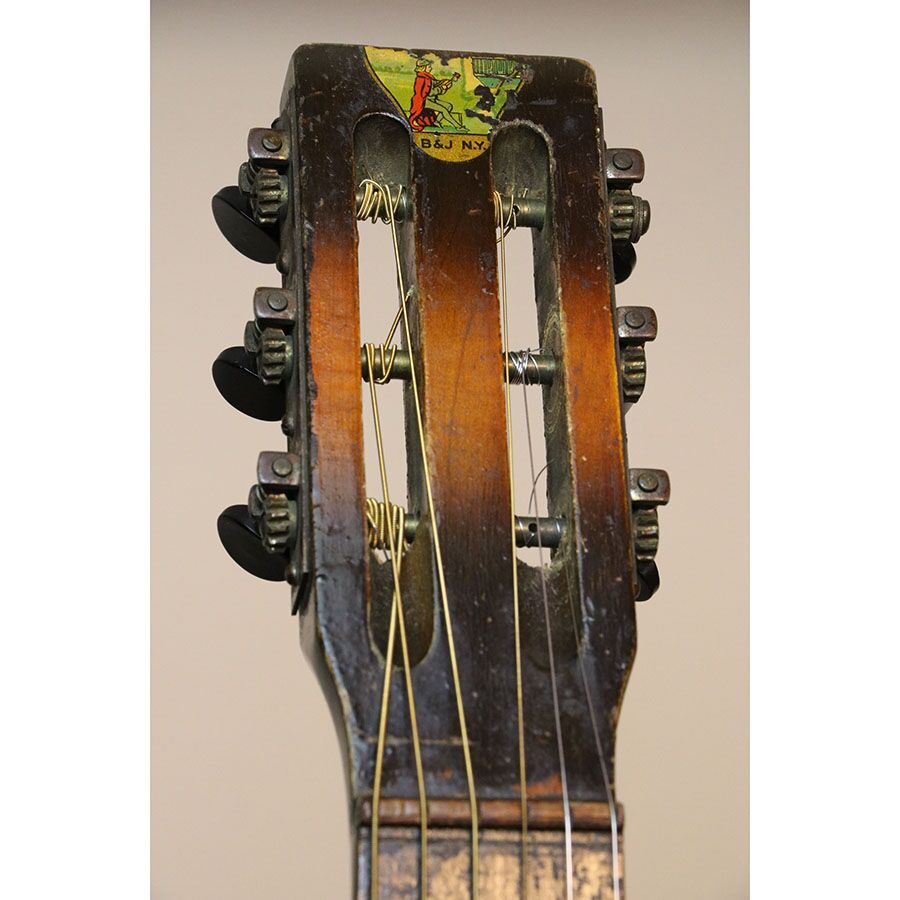 B & J Serenader Cowboy Parlor Stencil Guitar - Image 2