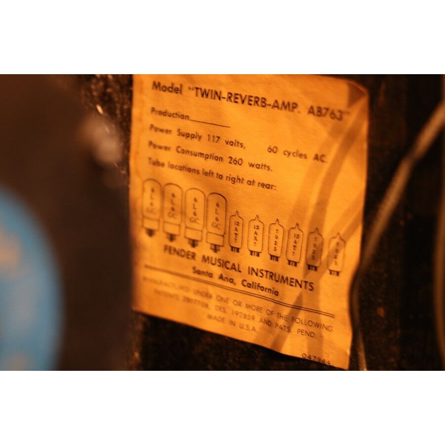 Fender Twin Reverb Amplifier - 1967 Black Panel - Image 31