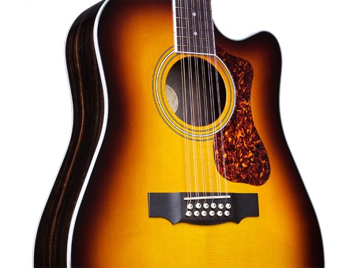 Guild F-2612CE Deluxe Antique Sunburst 12 String Acoustic/Electric Guitar - Image 2