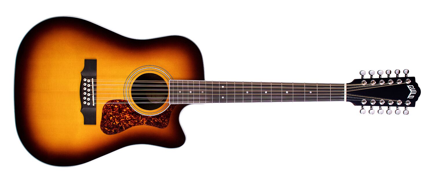 Guild F-2612CE Deluxe Antique Sunburst 12 String Acoustic/Electric Guitar - Image 5