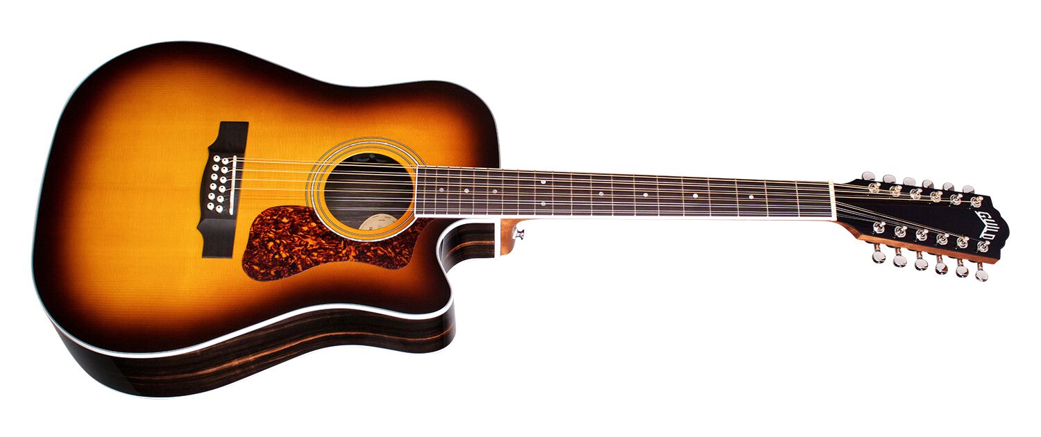 Guild F-2612CE Deluxe Antique Sunburst 12 String Acoustic/Electric Guitar - Image 4
