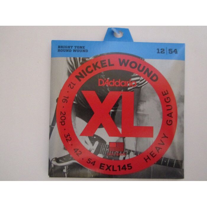 D'Addario EXL145 Nickel Wound Electric Guitar Strings -.012-.054 Heavy Gauge