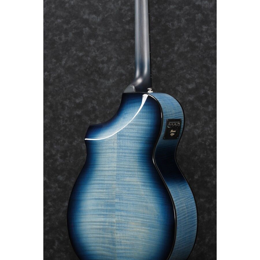 Ibanez AEWC400-IBB Acoustic Electric Guitar - Indigo Blue Burst High Gloss - Image 11