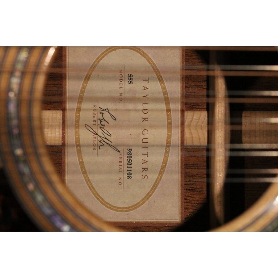 Taylor 555 12 String Jumbo Acoustic Guitar Natural Finish 1998 - SOLD - Image 18