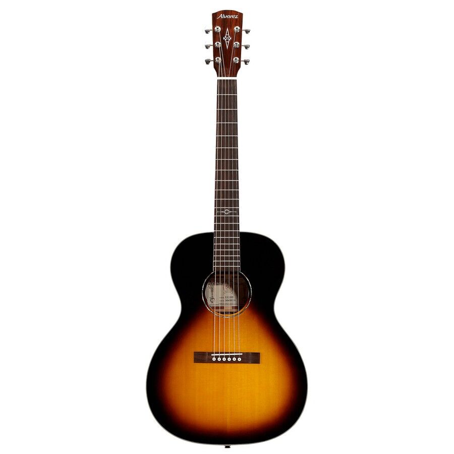 Alvarez Delta 00E Sunburst Parlor Acoustic Electric Guitar - Image 3