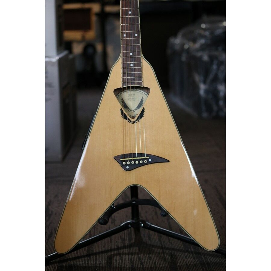 Dean NCO-NT Vcoustic Flying V Acoustic/Electric Guitar Natural Gloss 2007 - SOLD - Image 3
